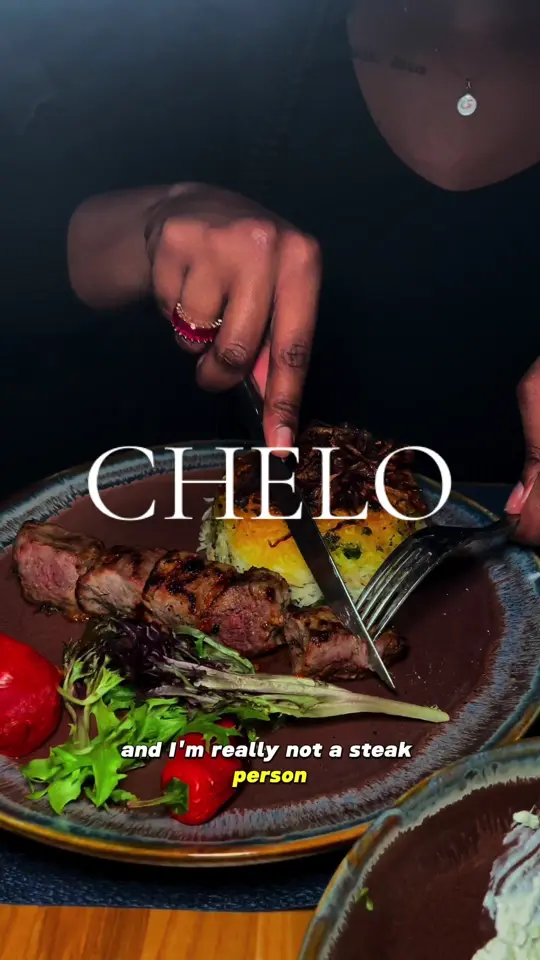 Chelo in Roswell showing food, chelo dip, cauliflower, feta cheese rolls, lamb adana sliders, filet kabob, ice cream baklava, drinks, dessert cocktail, sparkling berry, video by letterstoyoublog on TikTok