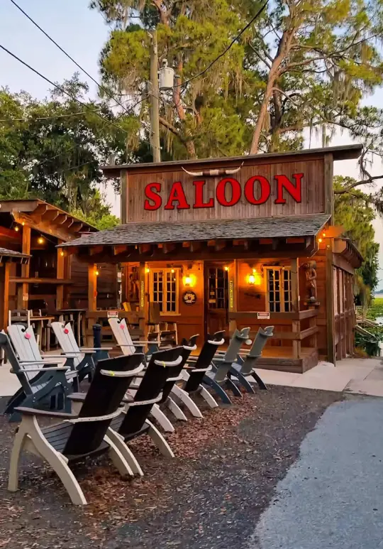 Cherry Pocket Steak n Seafood in Lake Wales showing live music, lake views, atmosphere, video by polksocial on TikTok
