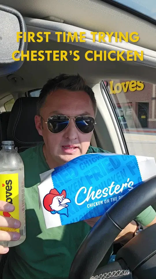 Chester's Chicken in Cottondale showing review, fried chicken, video by chriskunadrive on TikTok