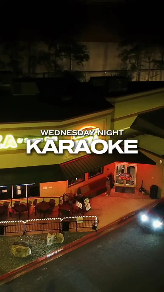 Chicago Pizza & Sports Grille in Smyrna showing karaoke night, pizza, venue atmosphere, video by Chicago Pizza & Sports Grille Smyrna on Facebook