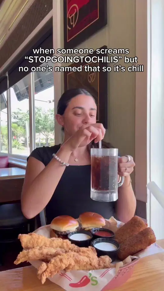 Chili's Grill & Bar in Jensen Beach showing food, burgers, video by chilisofficial on TikTok