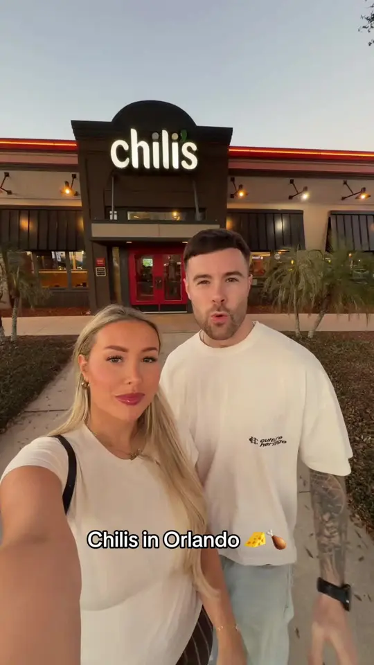 Chili's Grill & Bar in Orlando showing visit, food, video by ashleyxalana on TikTok