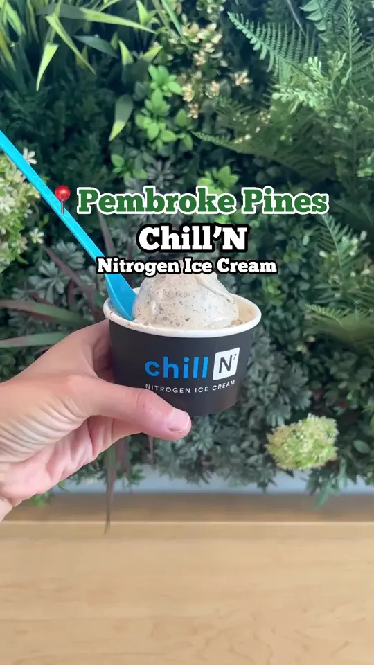 Chill-N Ice Cream Pompano Beach in Pompano Beach showing nitrogen ice cream, ice cream, video by ms.soflo on TikTok