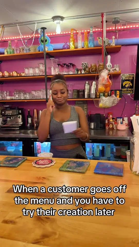 Chill Roadside Bar & Stuff in Tallahassee showing cocktail, off the menu drink, video by Chill Roadside Bar & Stuff on Facebook