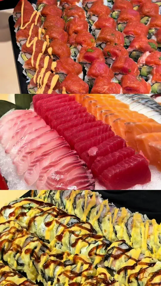 China Lee in Orlando showing buffet, sushi, seafood, hibachi, video by china.lee.buffet on TikTok