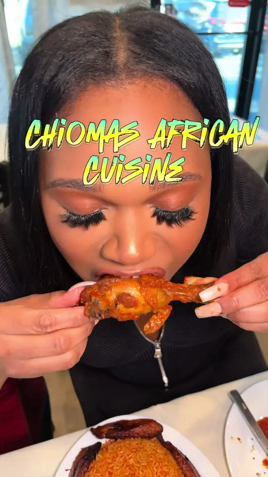 Chioma's African Cuisine in Kennesaw showing restaurant review, nigerian food, jollof rice, video by marronjadore on TikTok