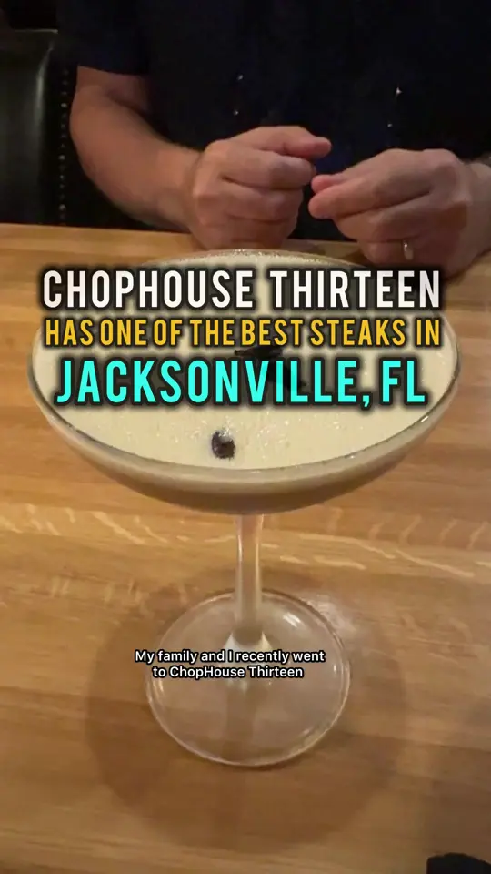 Chophouse Thirteen in Jacksonville showing review, steak, focaccia, video by walkingonglittersunshine on TikTok