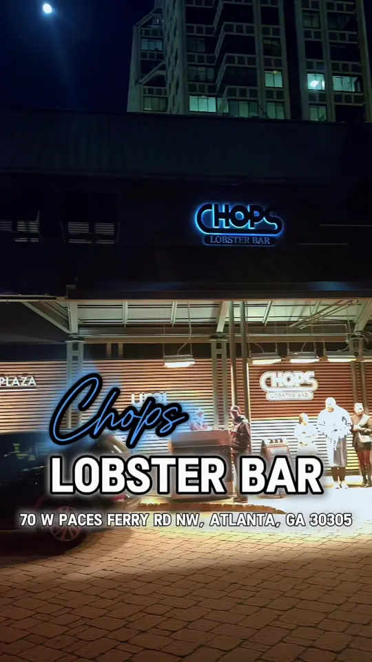 Chops Lobster Bar in Atlanta showing food, mediterranean grilled octopus, tuna tartare, lobster tails, gouda mac n cheese, french green beans, bread pudding, video by contentbyerin on TikTok
