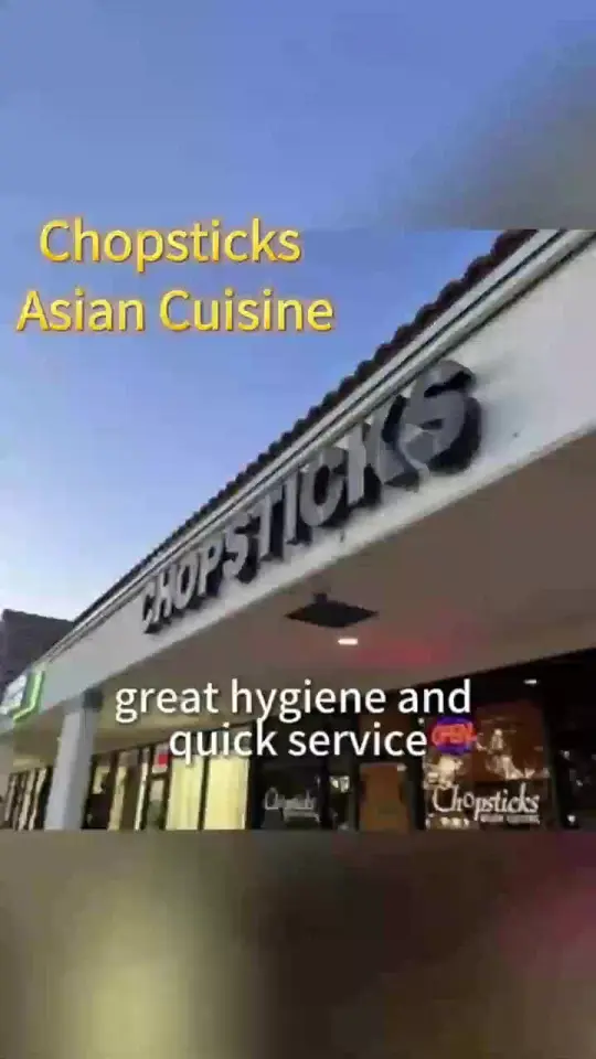 Chopsticks Asian Cuisine in Coral Springs showing buffet, sushi, sashimi, tempura, teriyaki chicken, dumplings, udon noodles, spring rolls, fried ice cream, video by chopsticks701 on TikTok