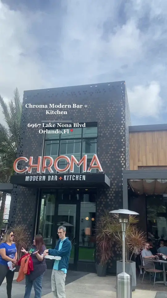 Chroma Modern Bar + Kitchen in Orlando showing brunch, modern bar + kitchen, lake nona, video by eatswithleyah on TikTok