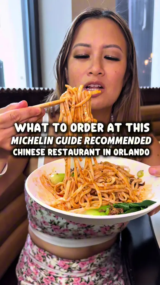 Chuan Fu 川府 in Winter Park showing review, visit, sichuan wonton, chongqing la zi fish, chengdu dandan noodle, crispy duck, shuizhu beef w/ hot chili sauce, video by tastychomps on TikTok