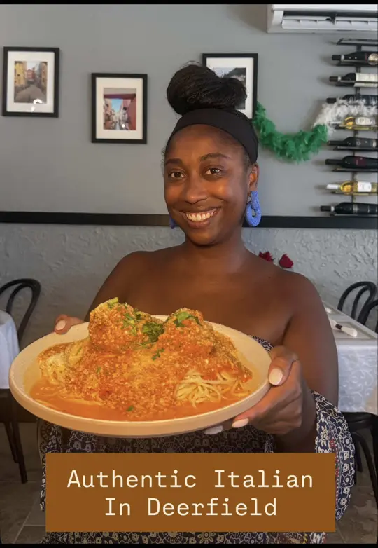 Ciao Bella Trattoria in Deerfield Beach showing restaurant review, italian food, handmade pasta, tiramisu, atmosphere, visit, video by avyana_brie on TikTok