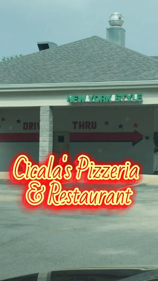 Cicala's Pizzeria & Restaurant in Lakeland showing pizza, caesar salad, video by lifeinlakelandfl on TikTok