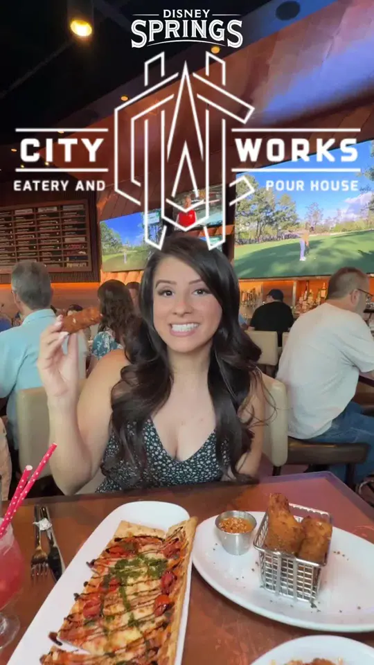 City Works (Disney Springs - Orlando) in Lake Buena Vista showing restaurant visit, city works, video by onlyinclermont on TikTok