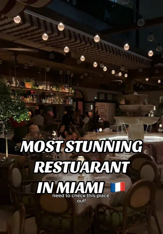 Claudie in Miami showing restaurant, french food, mediterranean food, video by maxeatsss on TikTok