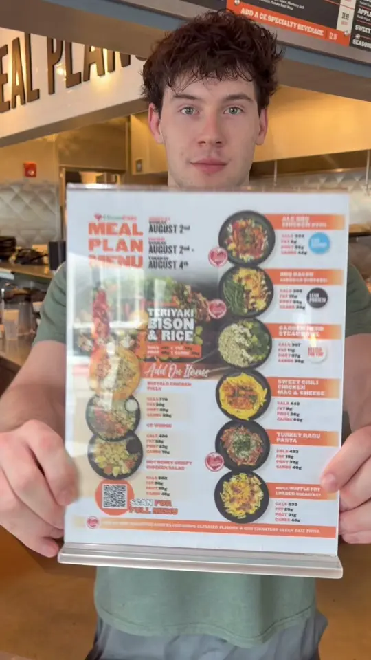 Clean Eatz in Lake Mary showing meal plan, balanced macros, video by Clean Eatz Lake Mary FL on Facebook
