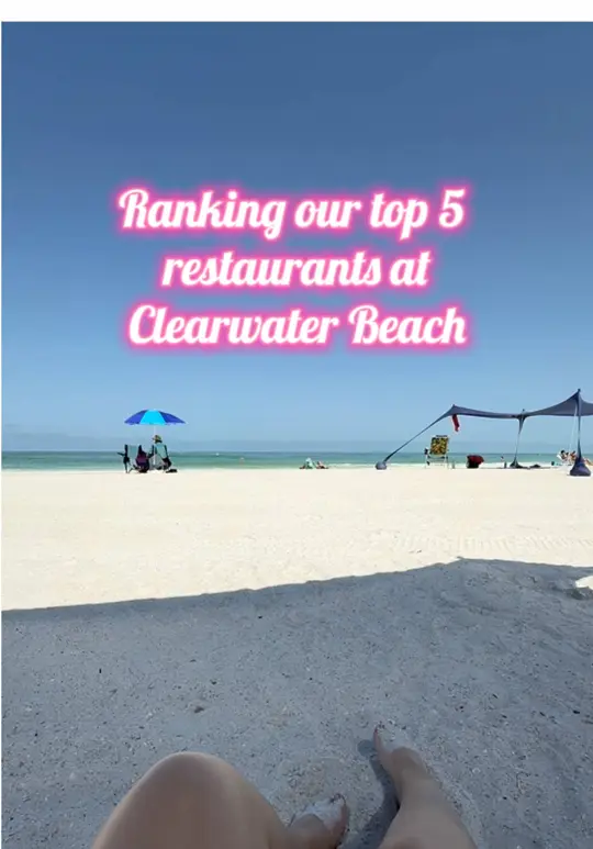 Clear Sky Beachside Cafe in Clearwater showing review, visit, video by nattuckertravels on TikTok