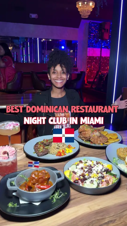 Club Tipico Dominicano in Miami showing dominican food, restaurant visit, video by brieatsmiami on TikTok