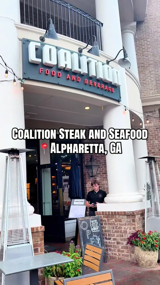 Coalition Steak and Seafood in Alpharetta showing dinner, oysters, video by sydroberso on TikTok