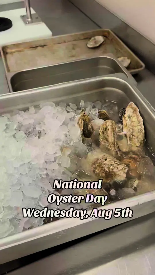Coastal Del Mar - Seafood Grill in Lady Lake showing oyster special, $1.50 fresh oysters, $15 oyster rockefeller, national oyster day, video by fmk.hospitality on TikTok