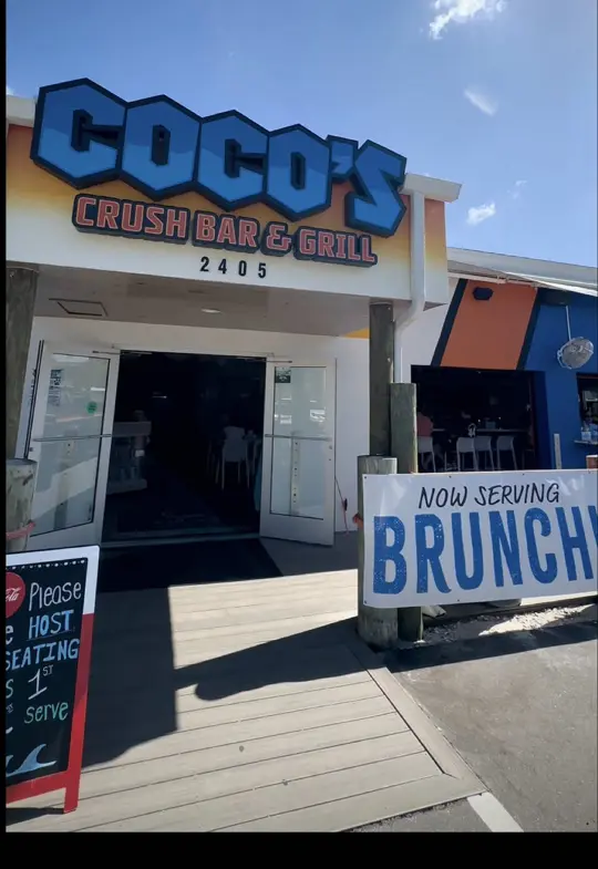 Coco's Crush Bar North Beach - Clearwater in Clearwater Beach showing restaurant, brunch, cocktails, bloody marys, video by thingstodotampabay on TikTok