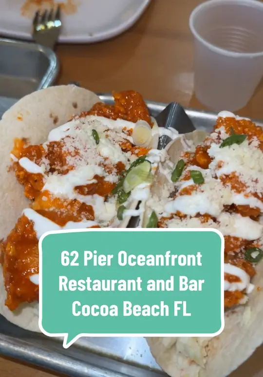 Cocoa Beach Pier in Cocoa Beach showing restaurant review, oceanfront atmosphere, sushi, video by lizkiki3 on TikTok