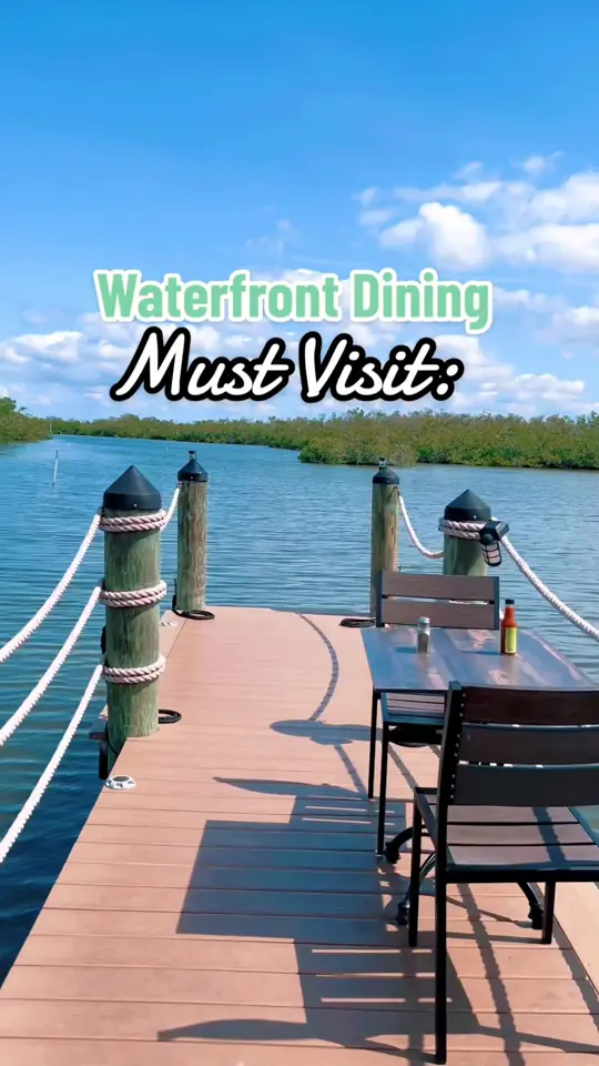  in Florida showing waterfront restaurant, views, service, food, video by visitfortmyers on TikTok