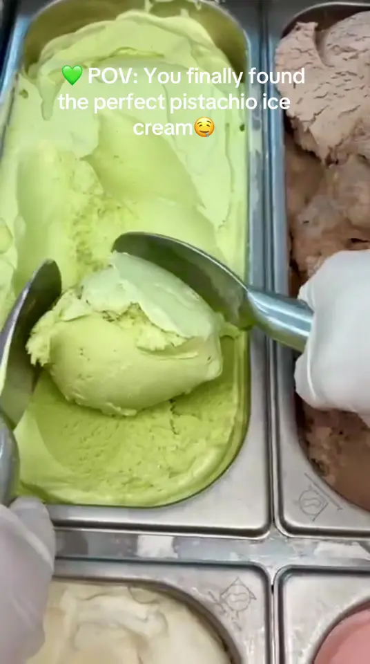 Coldstone Creamery in Orlando showing ice cream, pistachio, video by cold_stone_sun_prairie on TikTok