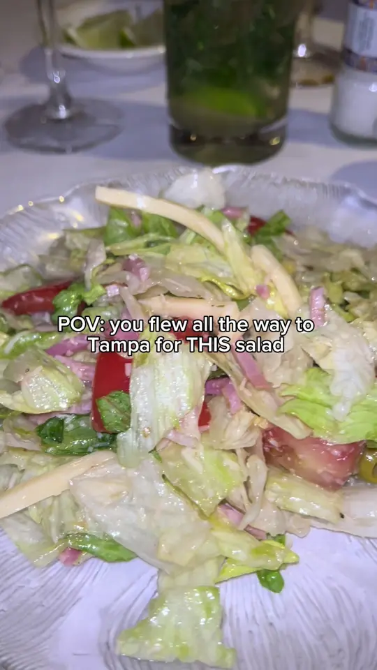 Columbia Cafe at the Tampa Bay History Center in Tampa showing restaurant, history, salad, 1905 salad, video by jaymiknowsfun on TikTok