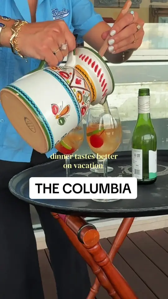 Columbia Restaurant Sand Key in Clearwater showing dinner, beach visit, video by the.bop.around on TikTok