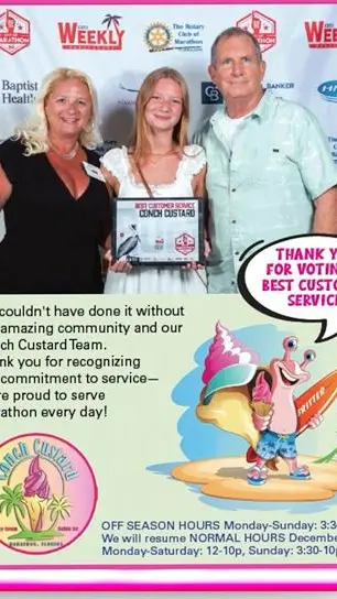 Conch Custard in Marathon showing ice cream, homemade ice cream, merchandise, video by Conch Custard on Facebook