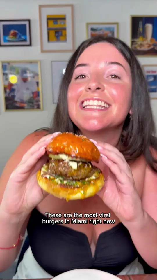 Coney Burger in Miami showing burger, downtown miami, video by treatyoselfeverywhere on TikTok