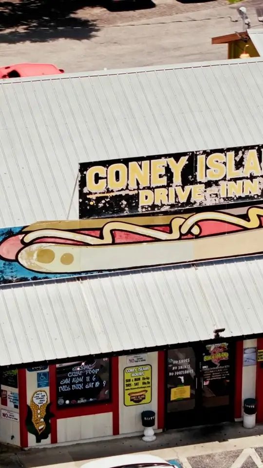 Coney Island Drive Inn in Brooksville showing hot dogs, community tradition, venue visit, video by WEDU PBS on Facebook