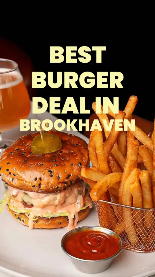 Confab Kitchen & Bar in Atlanta showing restaurant special, half-priced burgers, video by skyesthelimitpod on TikTok