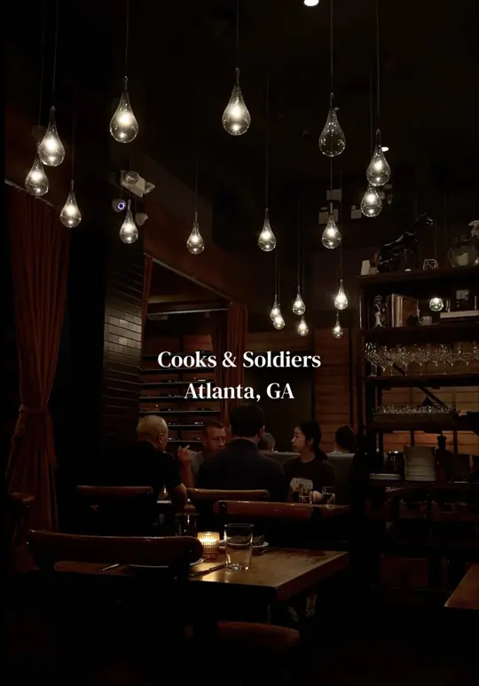 Cooks & Soldiers in Atlanta showing review, visit, video by _hungryhay on TikTok