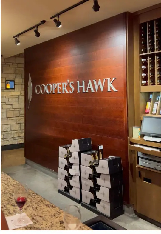 Cooper’s Hawk Winery & Restaurant - International Drive in Orlando showing wine tasting, food, service, atmosphere, video by optionsintheo on TikTok