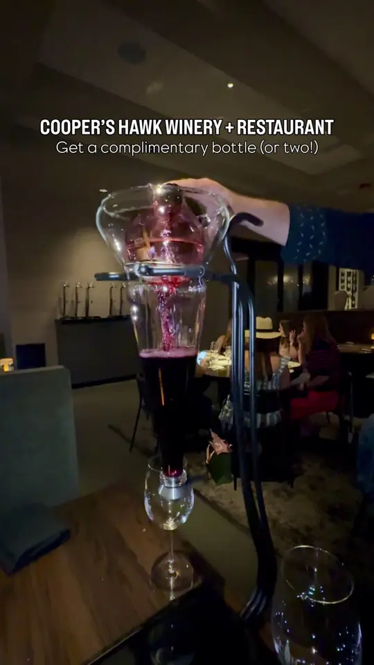 Cooper’s Hawk Winery & Restaurant in Alpharetta showing review, visit, scratch-made food, wine, wine club perks, video by servinglooksatl on TikTok