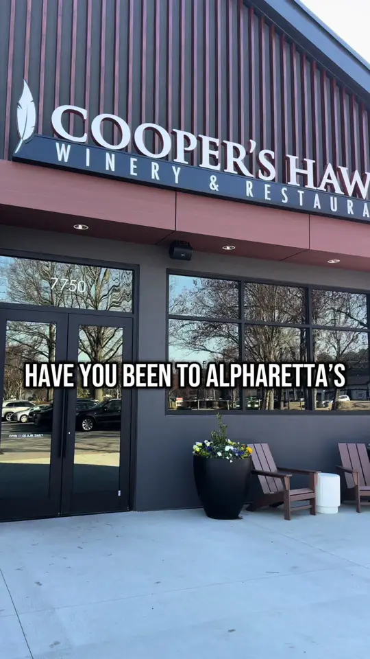Cooper’s Hawk Winery & Restaurant in Alpharetta showing visit, atmosphere, dining experience, video by its_big_vibes on TikTok