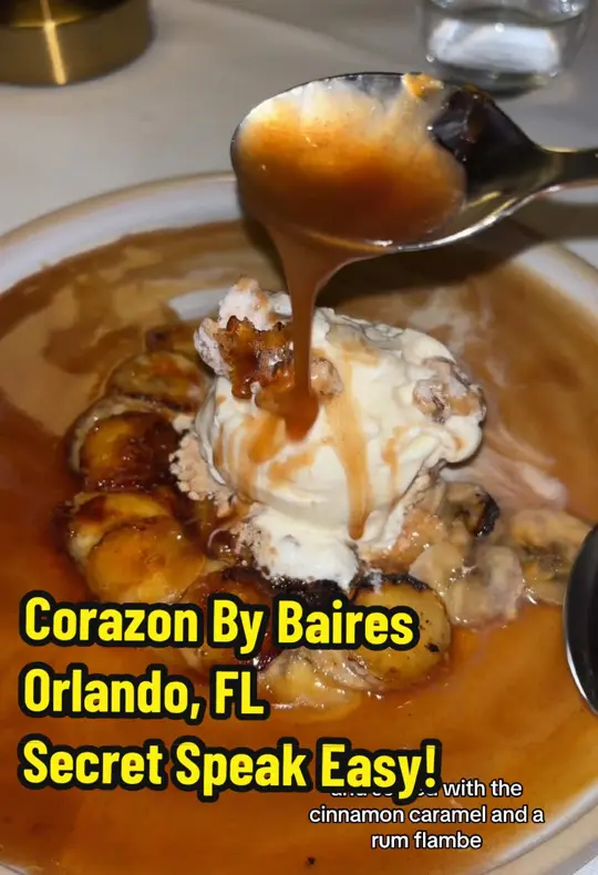 Corazon By Baires in Orlando showing visit, review, video by holographicmami on TikTok