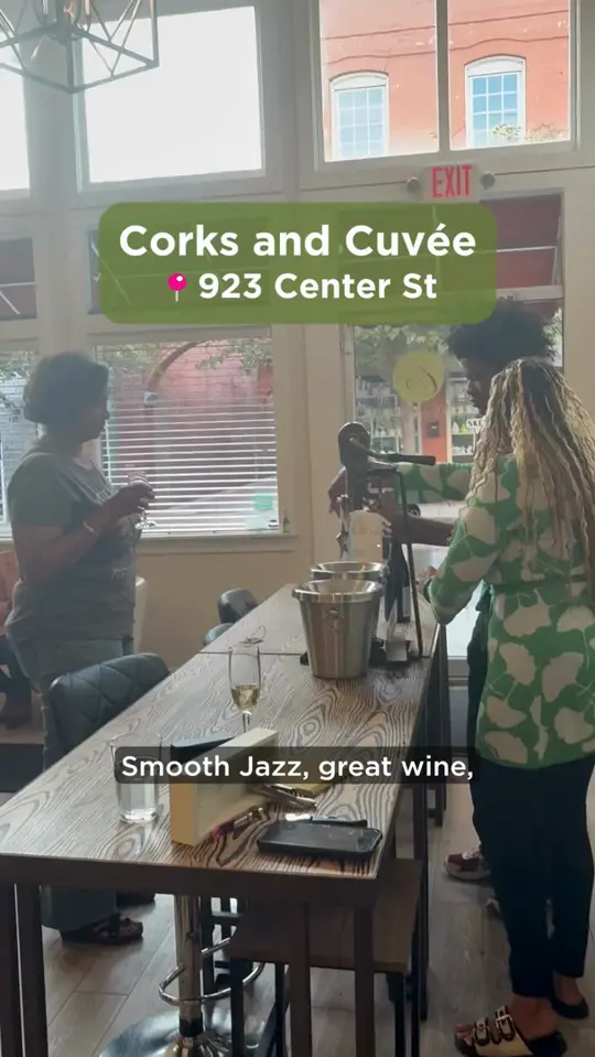 Corks And Cuvee in Conyers showing wine, exceptional selections, private gatherings, video by Olde Town Conyers on Facebook