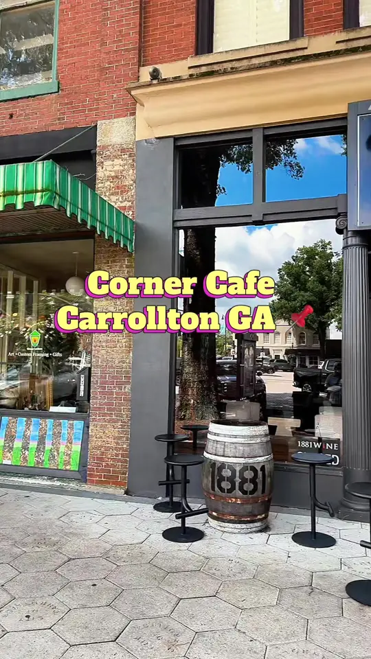 Corner Cafe in Carrollton showing food, spinach dip, food, homemade bagel bread, food, sandwiches, video by shalawills35 on TikTok