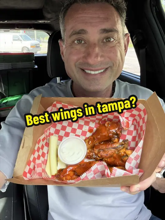 Corner Club Tampa in Tampa showing visit, chicken wings, video by foodiejustice on TikTok
