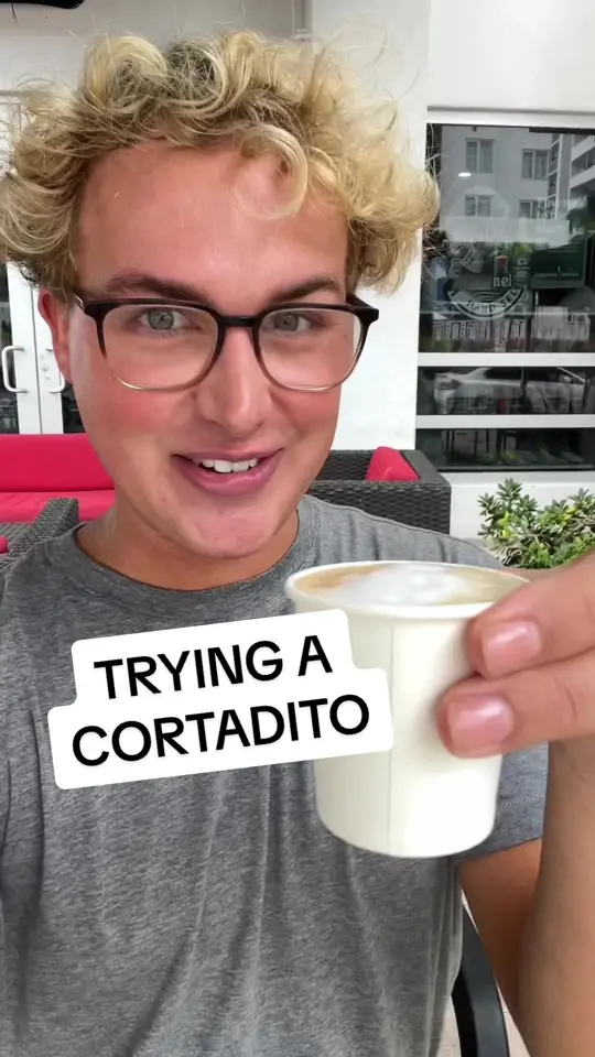 Cortadito Coffee House in Miami showing coffee, cortadito, video by gaymanwithaspraytan on TikTok