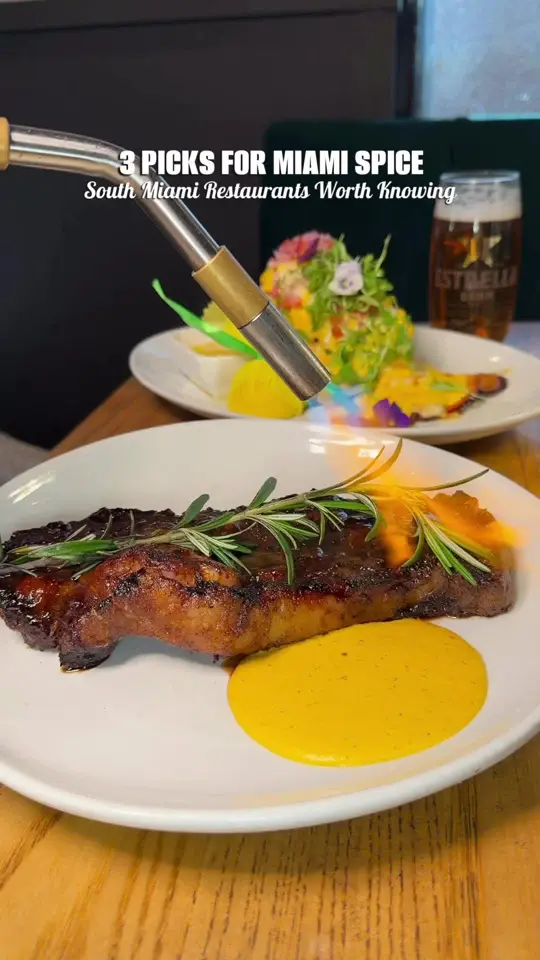 Corteza in South Miami showing food review, 5j ibeian ham croquetas, corteza rice with slow braised short ribs and salsa criolla, basque cheesecake, video by fashion.eat.travel on TikTok