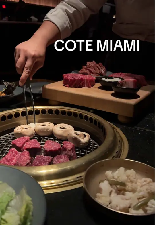 Cote Miami in Miami showing korean barbecue, michelin star restaurant, visit, video by sofiabeilin on TikTok
