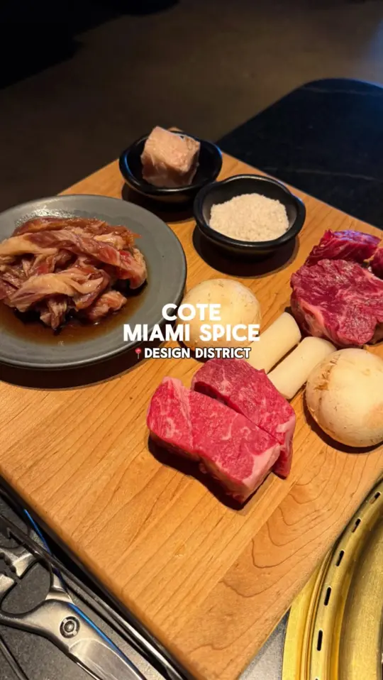 Cote Miami in Miami showing review, visit, korean steakhouse, butchers feast, softserve, video by foodsmiami on Facebook