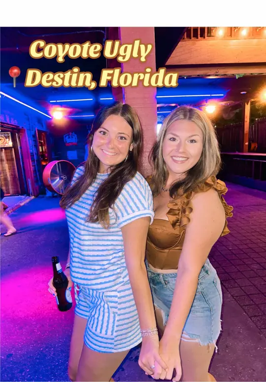 Coyote Ugly Saloon in Destin showing visit, bar, video by taylorgpratt on TikTok