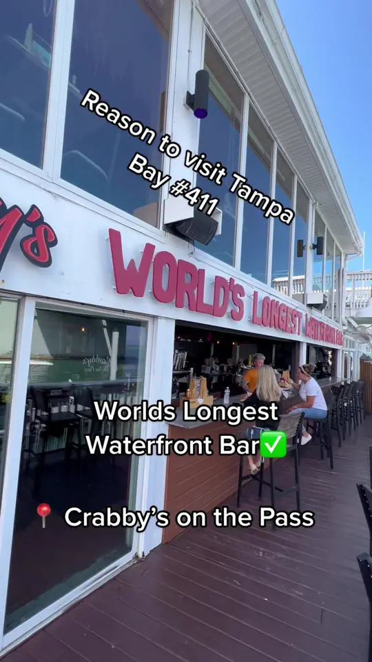 Crabby Bill's In St. Pete Beach in St. Pete Beach showing bar, waterfront bar, video by tampabayisawesome on TikTok