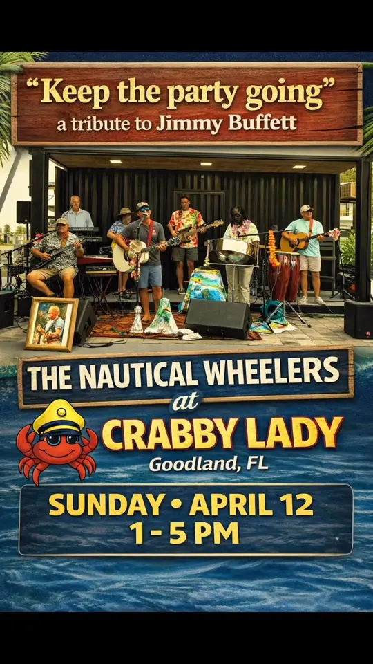 Crabby Lady Goodland in Goodland showing live music, nautical wheelers, sunday event, video by Crabby Lady Restaurant on Facebook