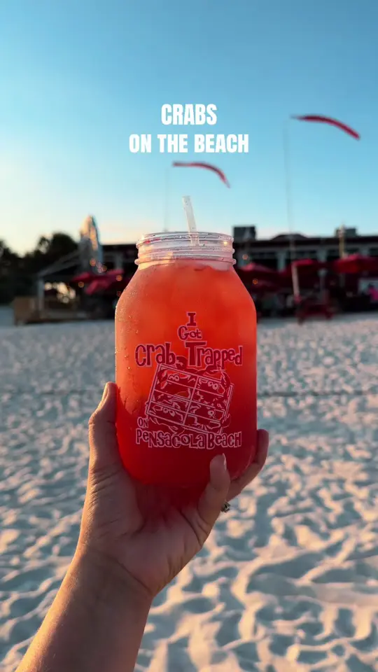 Crabs in Gulf Breeze showing cocktail, margarita / food, seafood / atmosphere, live music, video by localonthecoast on TikTok